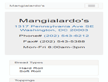 Tablet Screenshot of mangialardos.com